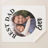 Beste papa ooit gepersonaliseerde foto template sherpa deken (Voorkant (horizontaal))