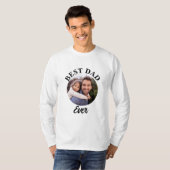 Beste papa ooit gepersonaliseerde foto template t-shirt (Voorkant volledig)