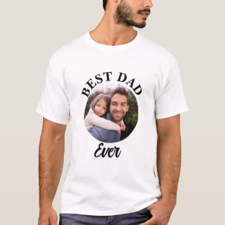 Beste papa ooit gepersonaliseerde foto template t-shirt