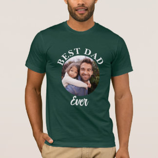 Beste papa ooit gepersonaliseerde foto template t-shirt