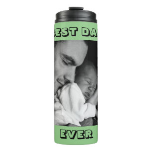 Beste papa ooit Gepersonaliseerde foto Thermosbeker