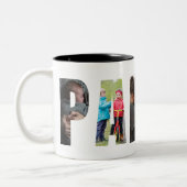 Beste Papa Ooit Gepersonaliseerde Fotocollage Mok  (Links)