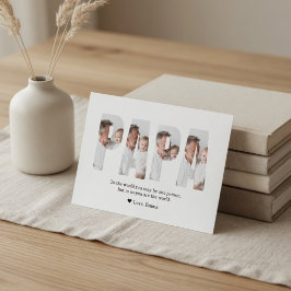 Beste Papa Ooit Gepersonaliseerde Fotokaart | Op M Feestdagenkaart