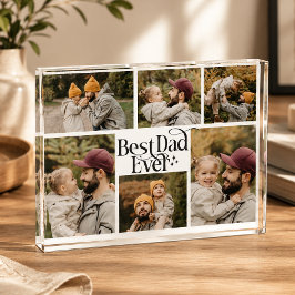 Beste papa ooit Gepersonaliseerde gezinsfoto Fotoblokken