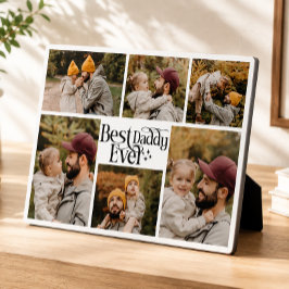 Beste papa ooit Gepersonaliseerde gezinsfoto Fotoplaat