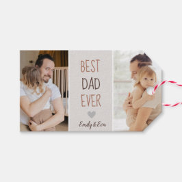 Beste papa ooit" Gepersonaliseerde Gift Label – Cu Cadeaulabel