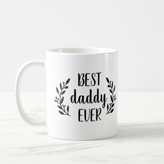 Beste papa ooit gepersonaliseerde koffie Mok (Links)