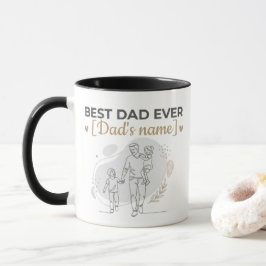 Beste papa ooit gepersonaliseerde mok | Accent kof