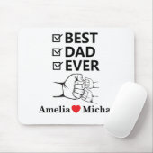 Beste papa ooit gepersonaliseerde muismat (Met muis)
