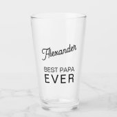 Beste Papa ooit gepersonaliseerde naam bier Glas (Voorkant)