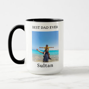 Beste papa ooit Gepersonaliseerde naam en foto van Mok