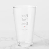Beste Papa Ooit Gepersonaliseerde Namen Glas (Achterkant)