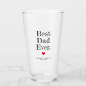 Beste Papa Ooit Gepersonaliseerde Namen Glas (Voorkant)