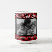 Beste papa ooit gepersonaliseerde rode Plaid patro Koffiemok (Center)