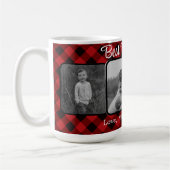 Beste papa ooit gepersonaliseerde rode Plaid patro Koffiemok (Links)
