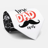 Beste papa ooit Gepersonaliseerde Vaderdag cadeau Stropdas (Opgerold)