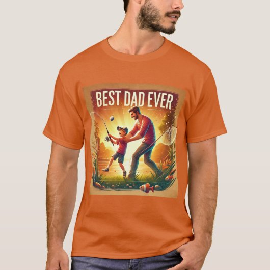 Beste papa ooit Gevist avonturenshirt T-shirt (Voorkant)