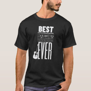Beste Papa Ooit Gitaarspeler Akkoordnotities Gitaa T-shirt
