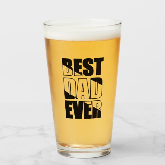 Beste Papa Ooit Glas (Voorkant gevuld)