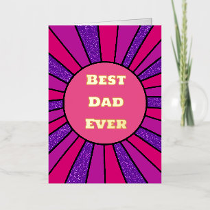 Beste papa ooit glitterstralen Vaderdag Folie Wenskaart