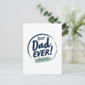 Beste papa ooit, Goedgekeurd tekstontwerp Briefkaart (Staand voorkant)