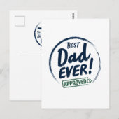 Beste papa ooit, Goedgekeurd tekstontwerp Briefkaart (Voorkant / Achterkant)