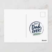 Beste papa ooit, Goedgekeurd tekstontwerp Briefkaart (Achterkant)