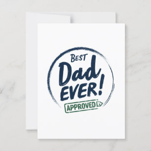 Beste papa ooit, Goedgekeurd tekstontwerp Briefkaart