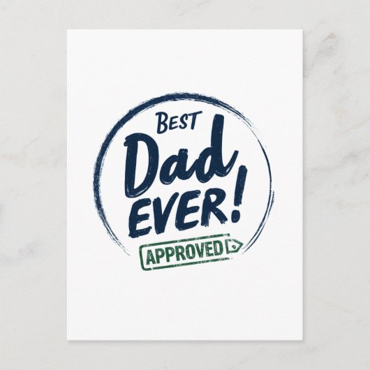 Beste papa ooit, Goedgekeurd tekstontwerp Briefkaart (Voorkant)