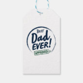 Beste papa ooit, Goedgekeurd tekstontwerp Cadeaulabel (Achterkant)
