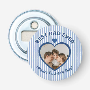 Beste papa ooit golfer Foto Minimalistische Sjablo Button Flesopener