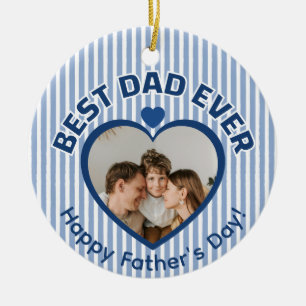 Beste papa ooit golfer Foto Minimalistische Sjablo Keramisch Ornament