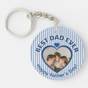 Beste papa ooit golfer Foto Minimalistische Sjablo Sleutelhanger
