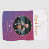 Beste papa ooit golfhanddoek (Horizontaal)