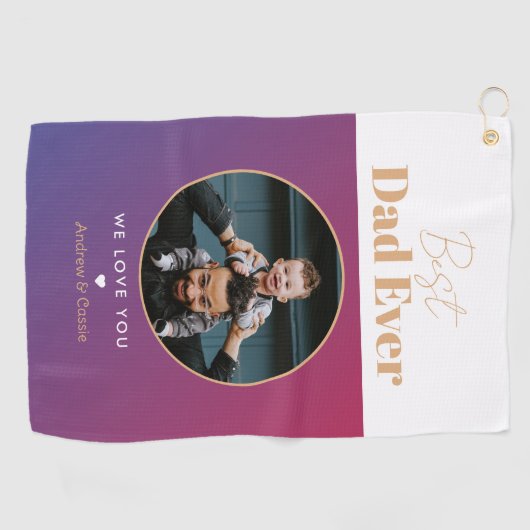 Beste papa ooit golfhanddoek (Horizontaal)