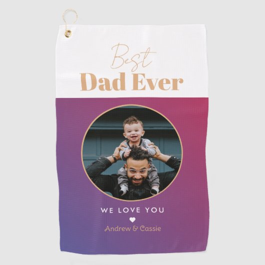 Beste papa ooit golfhanddoek (Voorkant)