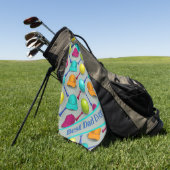 Beste papa ooit  golfhanddoek (Groen)