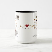 Beste papa ooit: goud en dankbaarheid mok (Midden)