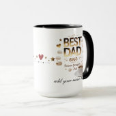 Beste papa ooit: goud en dankbaarheid mok (Voorkant rechts)