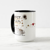 Beste papa ooit: goud en dankbaarheid mok (Voorkant links)