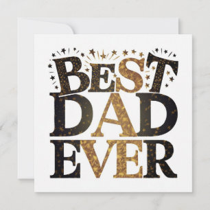 Beste Papa Ooit Goud zwarte typografie Vaderdag Feestdagenkaart