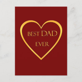 Beste papa ooit gouden  briefkaart
