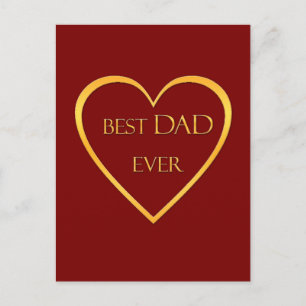 Beste papa ooit gouden briefkaart