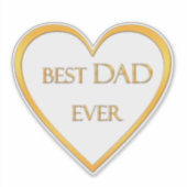 Beste papa ooit gouden sticker (Voorkant)