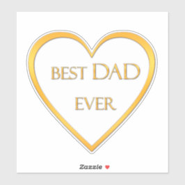 Beste papa ooit gouden sticker