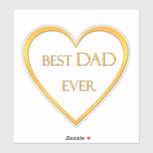 Beste papa ooit gouden  sticker