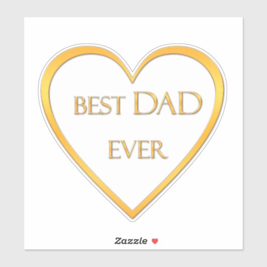 Beste papa ooit gouden sticker (Vel)