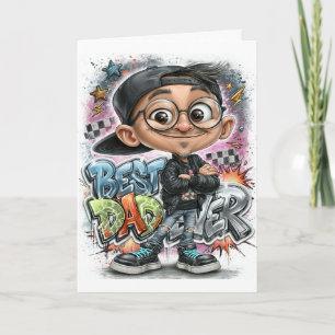 Beste Papa Ooit Graffiti Kaart