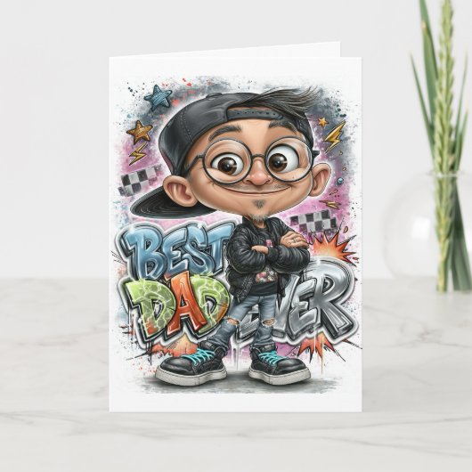 Beste Papa Ooit Graffiti Kaart (Voorkant)