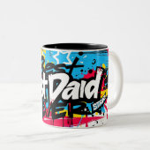 Beste Papa Ooit Graffiti-Style Vaderdag Mok (Voorkant rechts)